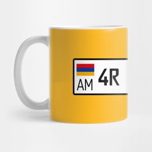 Armenia car license plate Mug